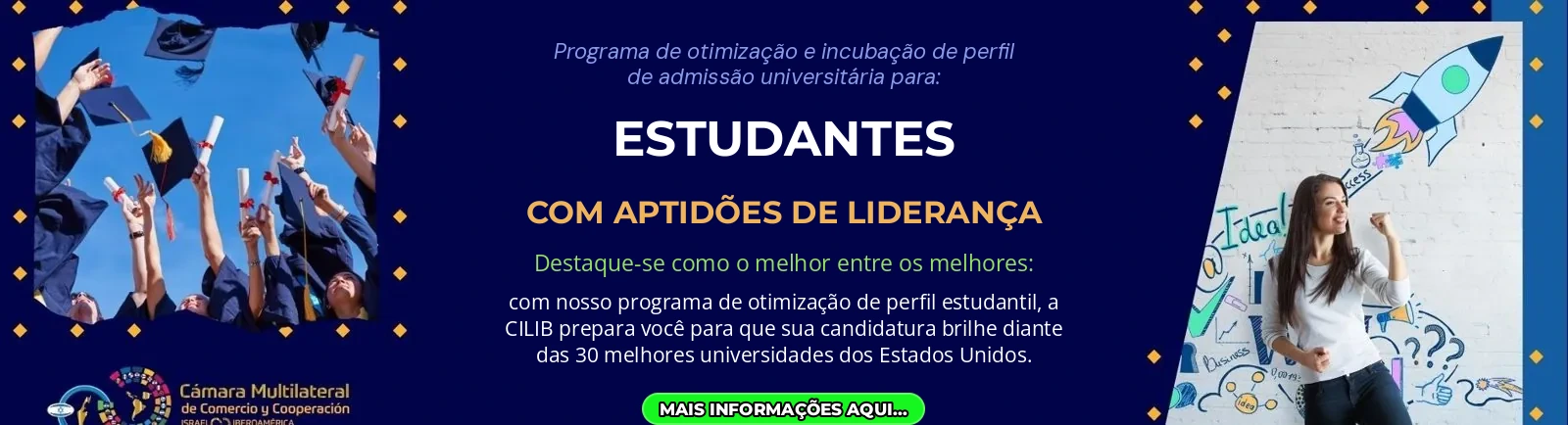 Programa de incubação de perfil para admissão universitária · Câmara de Comércio Israel Ibero-América
