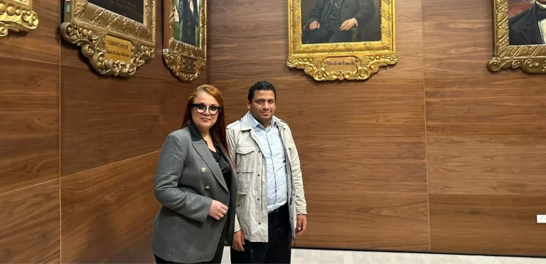Encuentro del presidente de CILIB, David O. Abraham, con la diputada costarricense Kattia Rivera