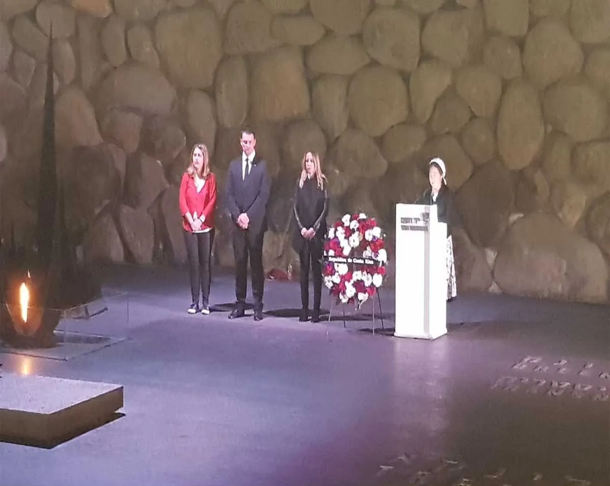 Comitiva iberoamericana con representantes de Costa Rica y España durante su visita a Yad Vashem